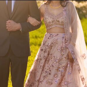 Light pink engagement dress